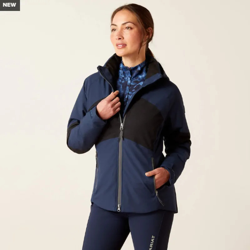 Colour block waterproof jacket hot sale